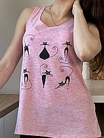 Комплект пижама шортики и майка, Котики, размер 46-52