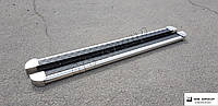 Пороги боковые труба с листом KIA Sorento (02-18) D51 Silver-black-inside