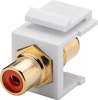 Перехідник аудіо Goobay RCA F F (Keystone) Red Gold-Plated червоний (75.07.9669) EV, код: 7455119