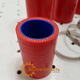 Силіконові патрубки радіатора ЮМЗ Д65 комплект (Червоні) з хомутами, фото 4