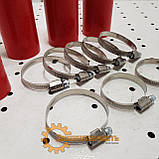 Силіконові патрубки радіатора ЮМЗ Д65 комплект (Червоні) з хомутами, фото 5