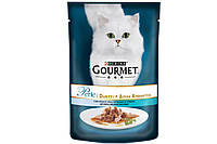 Влажный корм Purina Gourmet Perle Duo для кошек 85 г х 26 шт с океанической рыбой и тунцом