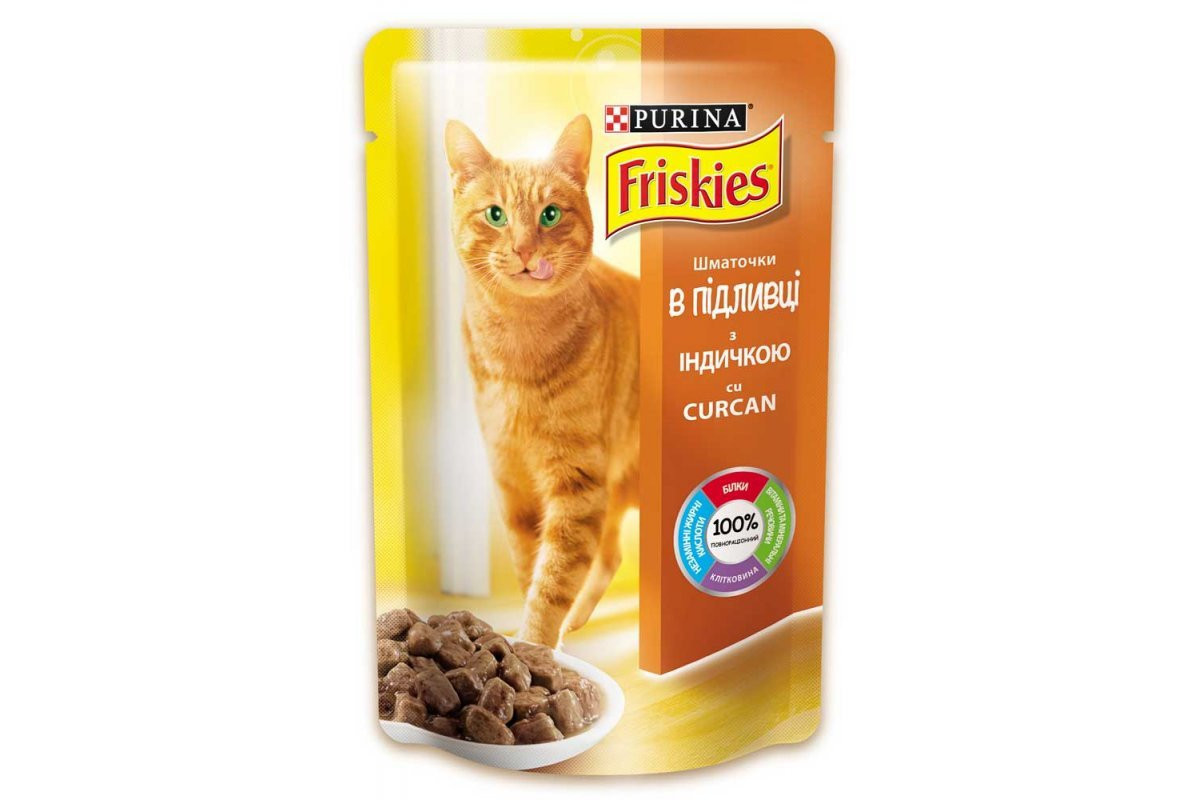 Friskies (Фрискис) консерви для дорослих котів з індичкою в підливі 85г х 26шт