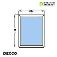 Окно глухое Decco 71, белое, 800х1000 мм от производителя Оконный Стандарт