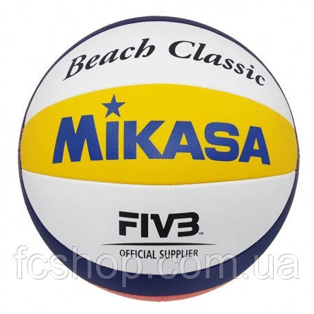 Волейбольний м'яч MIKASA BV551C Beach Classic, Білий, Розмір (EU) — 5, фото 1