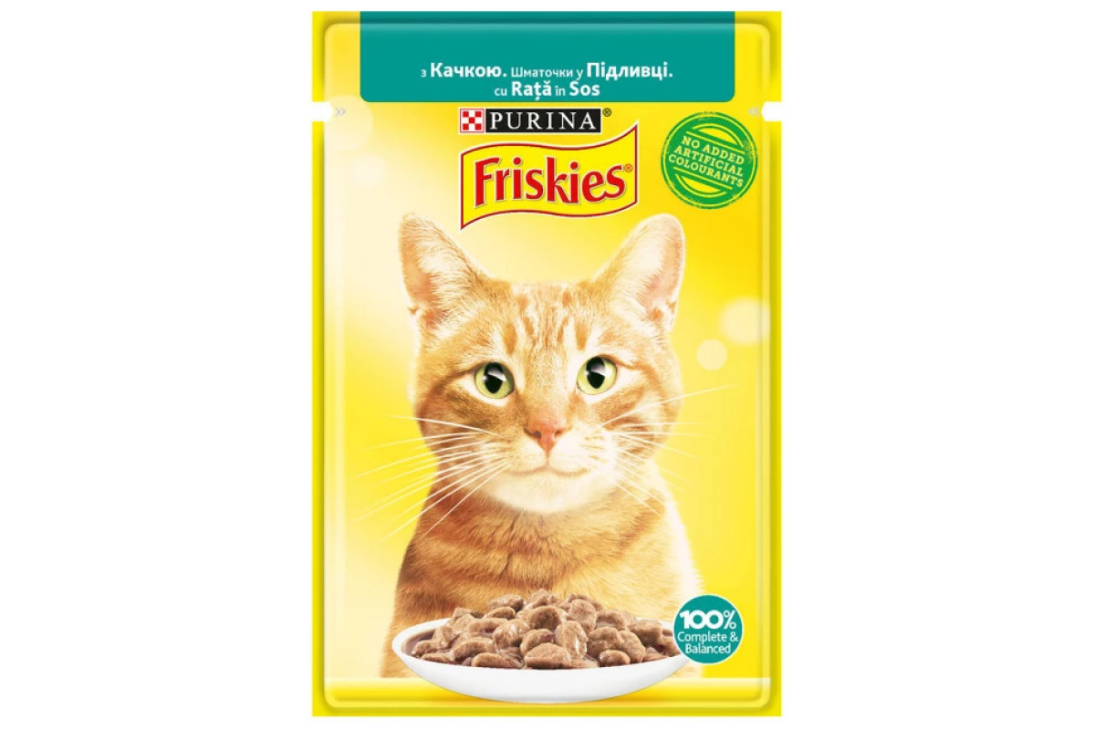 Friskies (Фрискис) консерви для дорослих котів з качкою в підливі 85г х 26шт