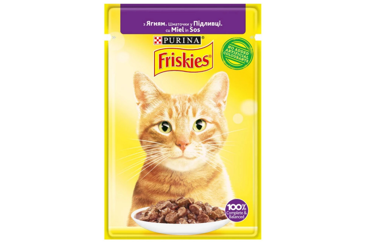 Friskies (Фрискис) консерви для дорослих котів з ягням в підливі 85г х 26шт