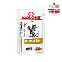 Royal Canin Urinary S/O Cat 85 г х 12 влажный корм для взрослых котов с мочекаменной болезнью, кусочки в соусе