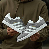 Женские кроссовки Adidas Gazelle Grey White