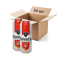 Упаковка безалкогольного пива Bavaria Malt Strawberry Non Alcoholic 0.5л ж/б б/а х 24шт.