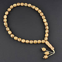 Чітки пластикові з бежевими намистинами та висулькою кількість намистин 33 штуки довжина 70 см