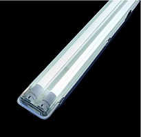 Світильник лінійний під дві LED-лампи Т8 G13 120 см IP65 пиловологозахищений промисловий із метал. скобами