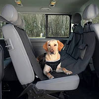 Автомобільна підстилка для собак на заднє сидіння 1,40 х 1,45 м, чорний / коричневий