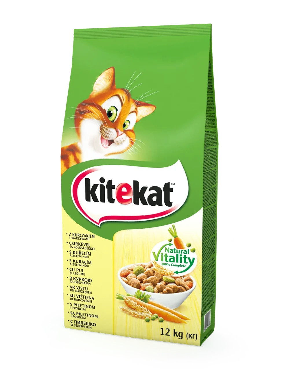 Kitekat Курочка з овочами 12 кг сухий корм для дорослих котів