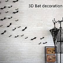 Кажани Halloween декор 3D | Чорний, фото 5