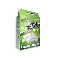Kotix Tofu Green Tea 6 л / 2,6 кг соевый наполнитель для кошачьего туалета