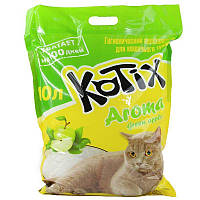 Kotix Aroma 10 л (4,05 кг) силікагелевий наповнювач для котячого туалету з ароматом яблука