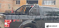 Защитная дуга на кузов (нержавеющая труба black - Roll Bar) Toyota Tundra (14+)