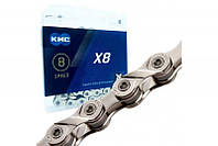 Ланцюг велосипедний KMC X8 Silver 1/2 X 3/32 114 ланок з замком