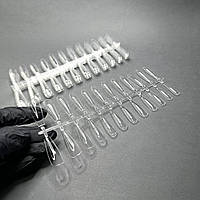 Типсы гелевые для наращивания ногтей 20 пластин форма балерина