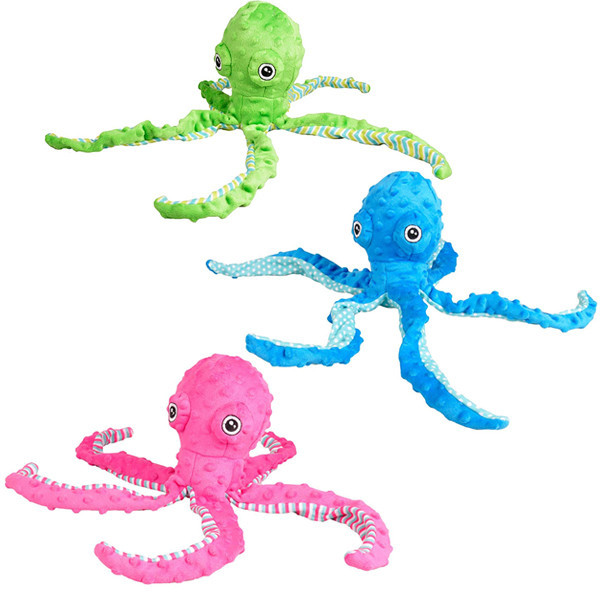 Flamingo Bubbly Plush Octopus восьминіг м'яка іграшка для собак 0.12кг 12х8х39 см