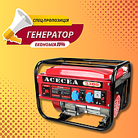 Високопродуктивний бензиновий генератор Aceceа PT-3300 3.3 кВт з мідною обмоткою, ручний стартер