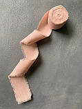Стрічка рожево-бежева бавовняна (4 см), фото 2