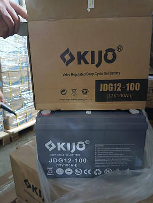 Акумулятор гелевий Kijo JDG 12V 100Ah GEL для сонячних електростанцій і джерел безперебійного живлення, фото 1