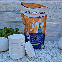 Повільний (довгий) хлор для басейну Aquadoctor C-90T 1 кг у великих таблетках | Аквадоктор