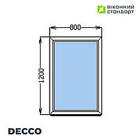 Окно глухое Decco 71, белое, 800х1200 мм от производителя Оконный Стандарт