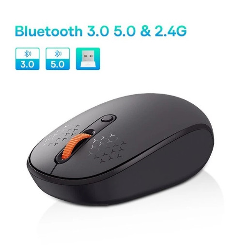 Мишка бездротова 3в1 Baseus F01B bluetooth 3.0/5.0+USB 2.4GHz, фото 1