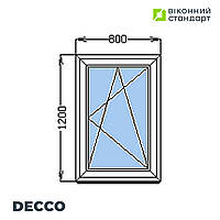 Окно поворотно-откидное Decco 71, белое, 800х1200 мм от производителя Оконный Стандарт