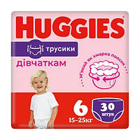 Подгузники-трусики Huggies Pants 6 15-25 кг для девочек 30 шт