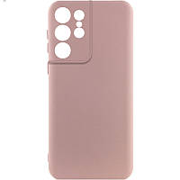 Чехол Silicone Cover Lakshmi Full Camera (A) для Samsung Galaxy S21 Ultra | Микрофибра Розовый / Pink Sand
