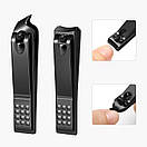 Чоловічий манікюрний набір NAIL SET MINI для догляду за нігтями компактний дорожній чорний 6 в одному, фото 4