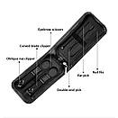 Чоловічий манікюрний набір NAIL SET MINI для догляду за нігтями компактний дорожній чорний 6 в одному, фото 2