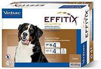 Effitix капли на холку от блох и клещей для собак Virbac 402мг/3600мг 40-60 кг, 4 пипетки