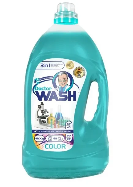 Гель для прання кольорових речей Doctor Wash 4.2 л, фото 1