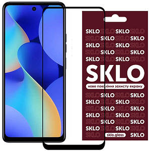 Загартоване захисне скло SKLO 3D Full Glue для TECNO Spark 10 Pro | завтовшки 0.33 мм Чорний
