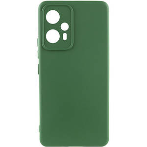 Чохол Silicone Cover Lakshmi Full Camera (A) для Xiaomi Redmi Note 12T Pro | Мікрофібра Зелений / Dark green