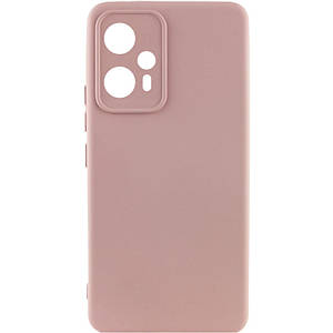 Чохол Silicone Cover Lakshmi Full Camera (A) для Xiaomi Redmi Note 12T Pro | Мікрофібра Рожевий / Pink Sand