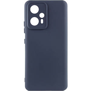 Чохол Silicone Cover Lakshmi Full Camera (A) для Xiaomi Redmi Note 12T Pro | Мікрофібра Синій / Midnight Blue