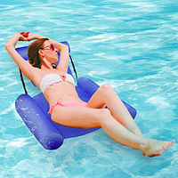 Надувное складное кресло пляжный водный гамак матрас для плавания и отдыха на воде со спинкой