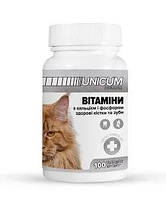 Витамины Unicum Premium здоровые зубы и кости для котов 100 табл. 50 г