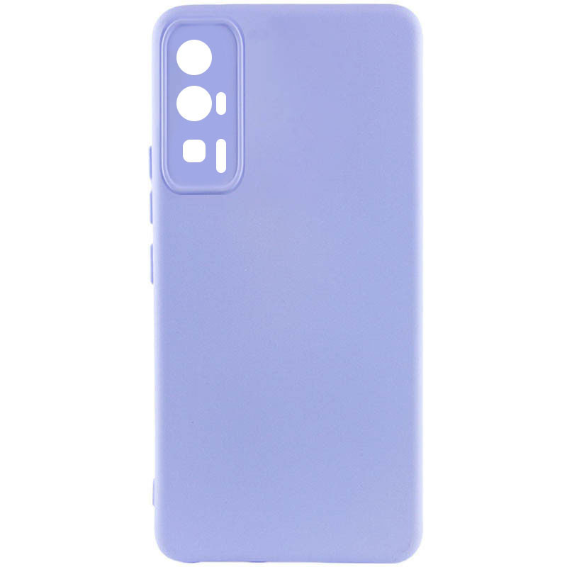 Чохол Silicone Cover Lakshmi Full Camera (A) для Xiaomi Poco F5 Pro | Мікрофібра Бузковий / Dasheen, фото 1