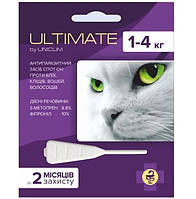 Капли Unicum Ultimate от блох, клещей, вшей и власоедов для котов весом 1-4 кг