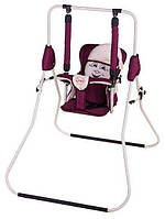 Гойдалка підлогова "Алінка" 204846 (1) бордова з бежевим