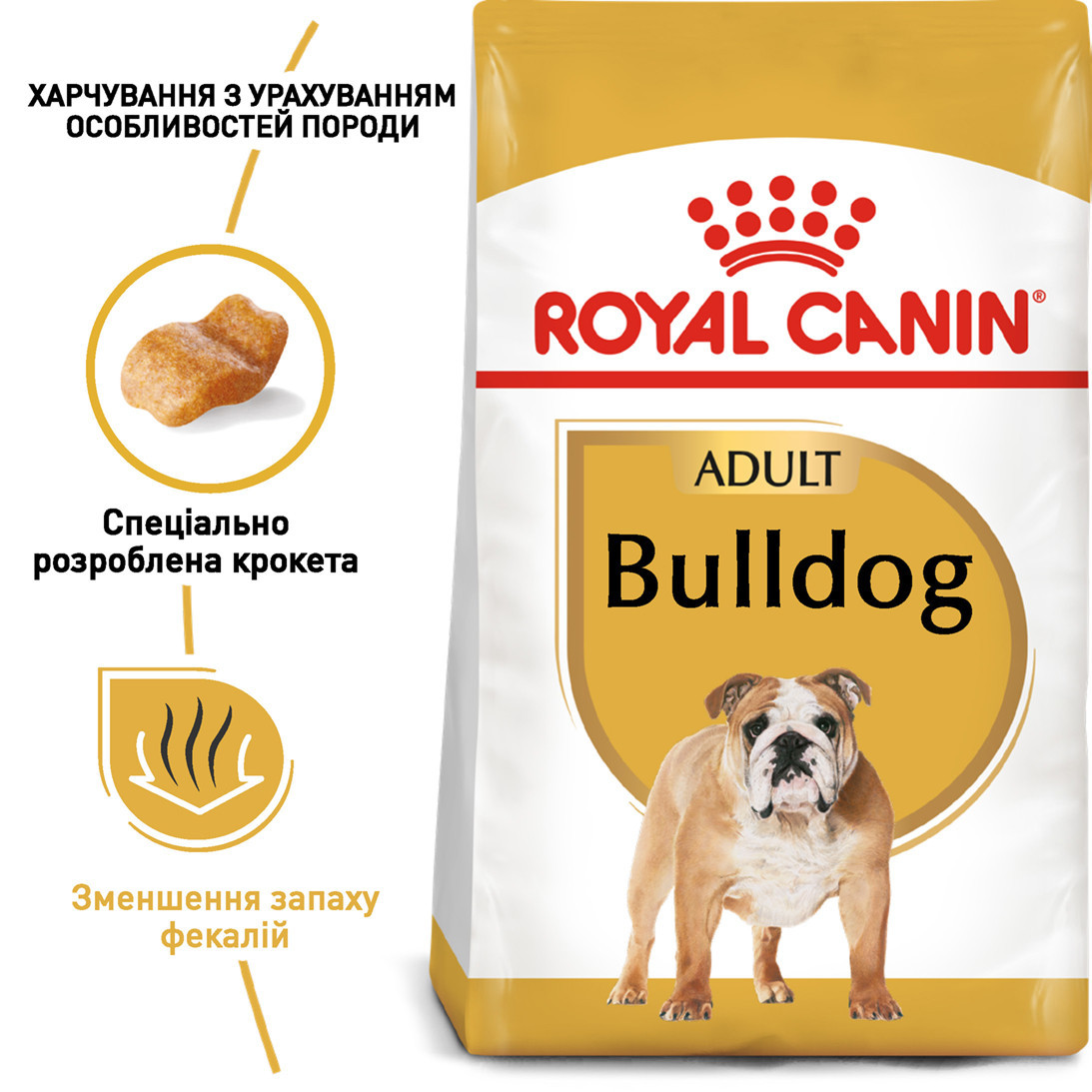 Сухий корм Royal Canin Bulldog Adult 12 кг для Англійських бульдогів від 12 місяців