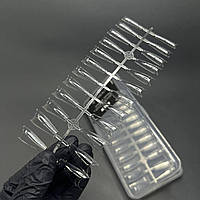 Типси гелеві для нарощування нігтів френч 10 пластин