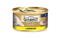 Влажный корм Purina Gourmet Gold для кошек мусс с курицей 85 г х 24 шт